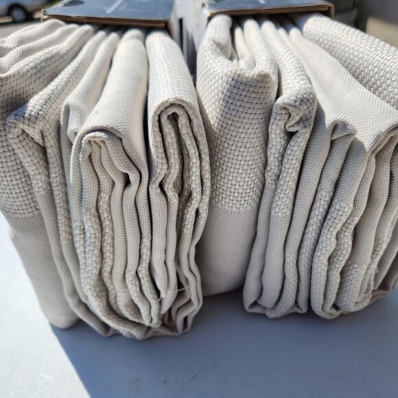 NEW Sonoma Blackout Window Curtains Panel Two Panels Grommet 50" x 84" Cream Col - Picture 11 of 14